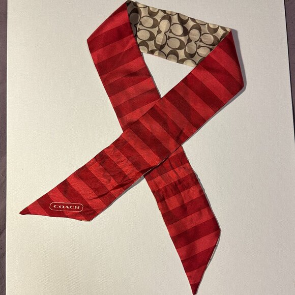 Lot of 5 Coach Silk Skinny Scarves - Picture 8 of 12